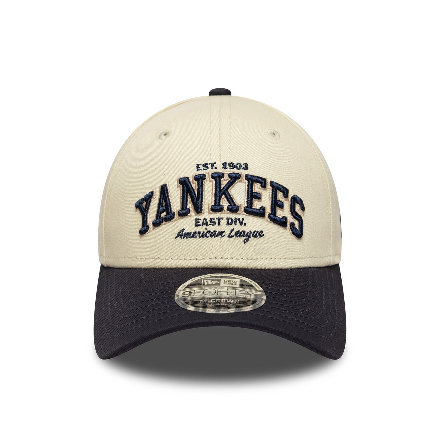 Gorra de béisbol 9FORTY MLB Wordmark NY Yankees de New Era - Crema-Azul Marino
