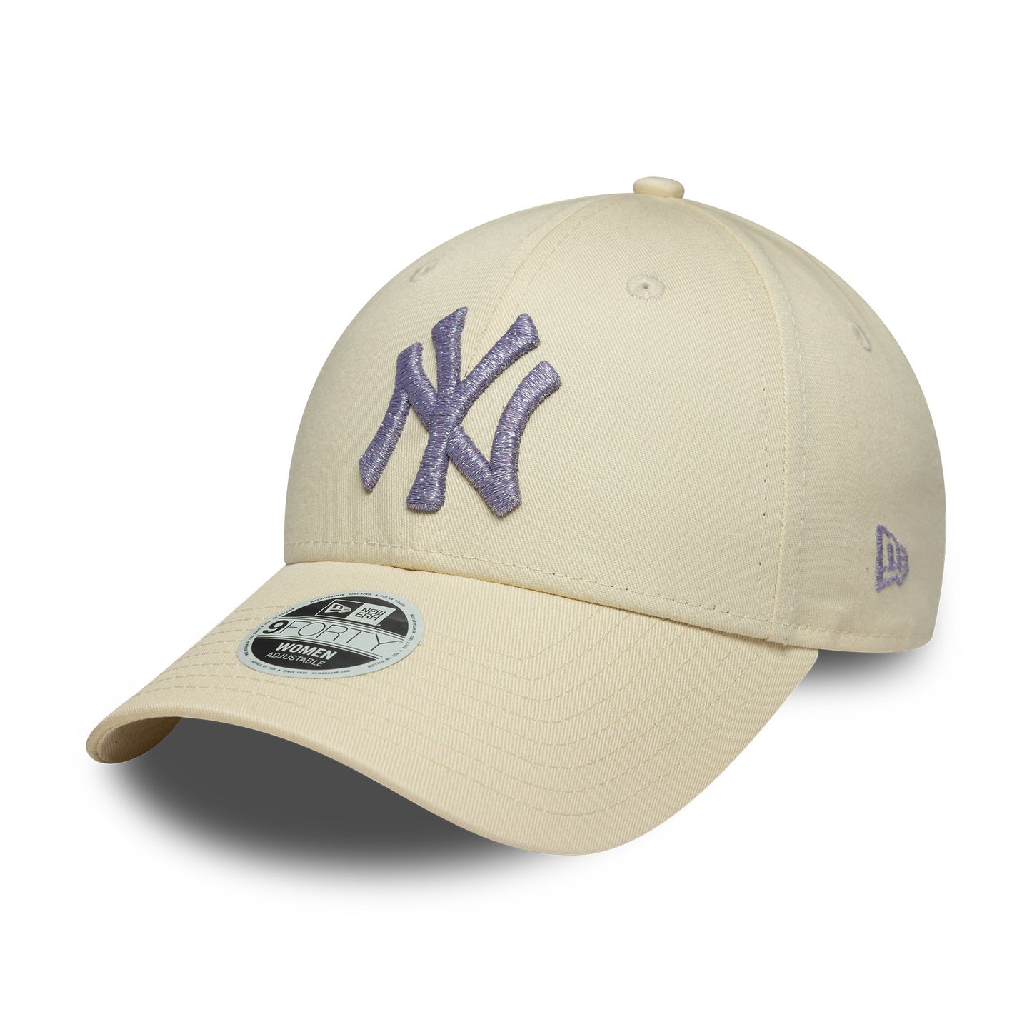 Gorra de béisbol 9FORTY MLB Metallic Logo New York Yankees de New Era - Crema-Lavanda