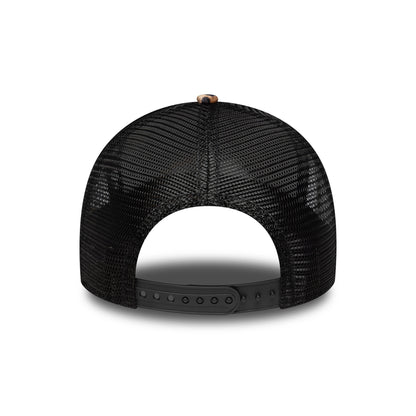 Gorra de camionero 9FORTY M-Crown A-Frame NE Leopard de New Era - Marrón Claro-Negro