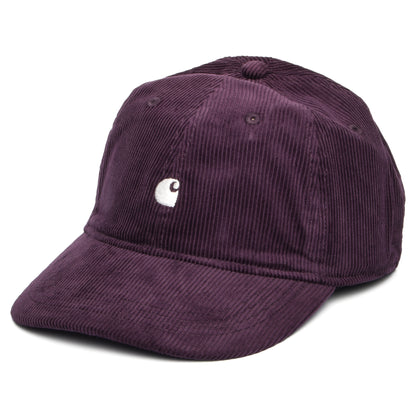 Gorra de béisbol Harlem de pana de Carhartt WIP - Morado-Blanco