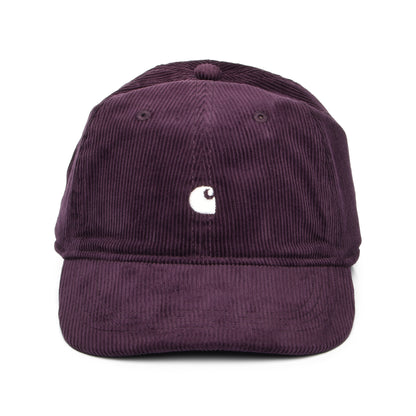 Gorra de béisbol Harlem de pana de Carhartt WIP - Morado-Blanco