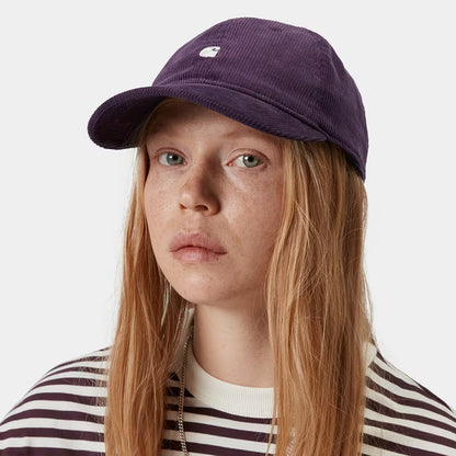 Gorra de béisbol Harlem de pana de Carhartt WIP - Morado-Blanco