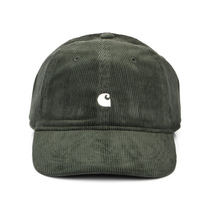 Gorra de béisbol Harlem de pana de Carhartt WIP - Oliva Oscuro-Blanco