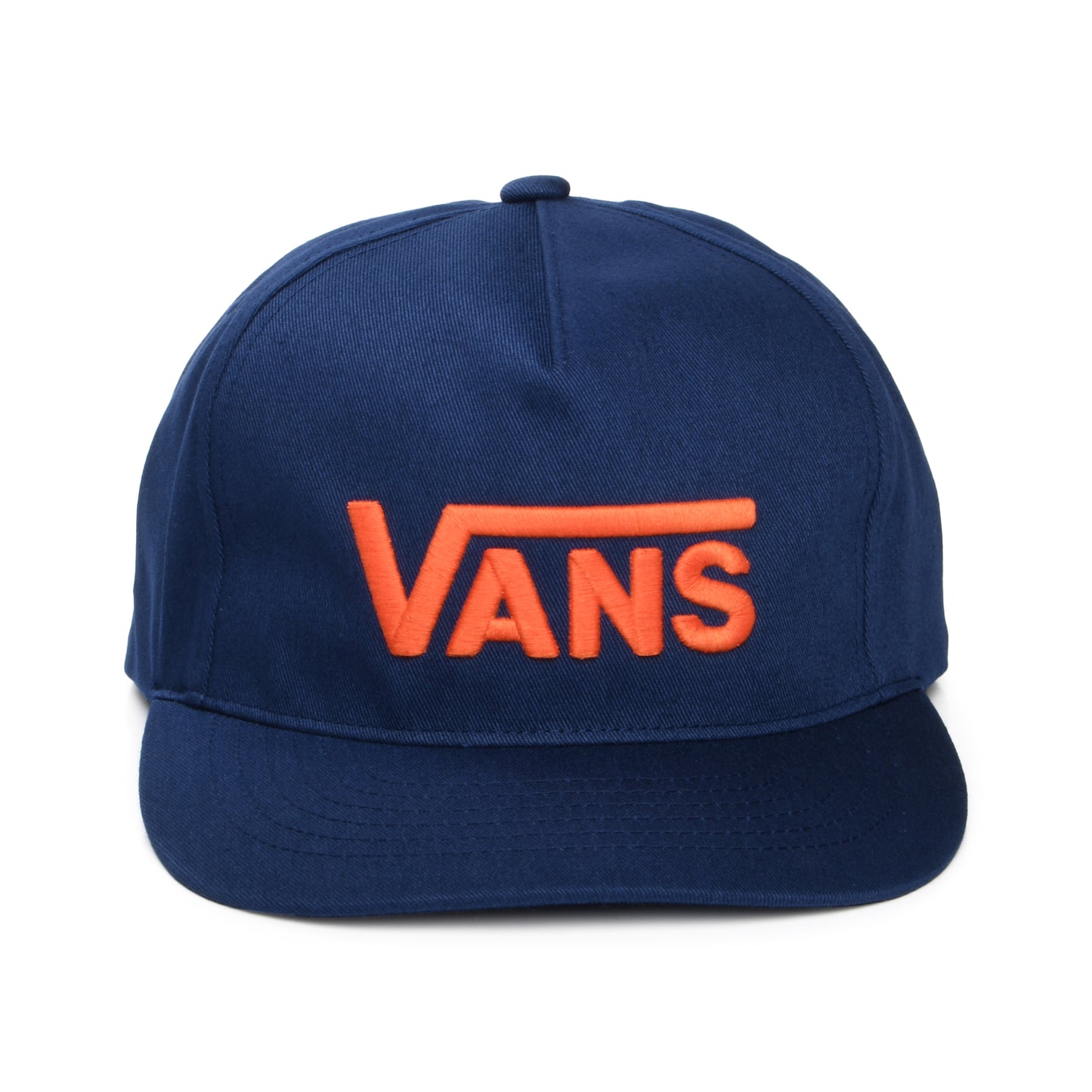 Gorra Snapback Drop V Logo visera curvada de Vans - Indigo-Naranja