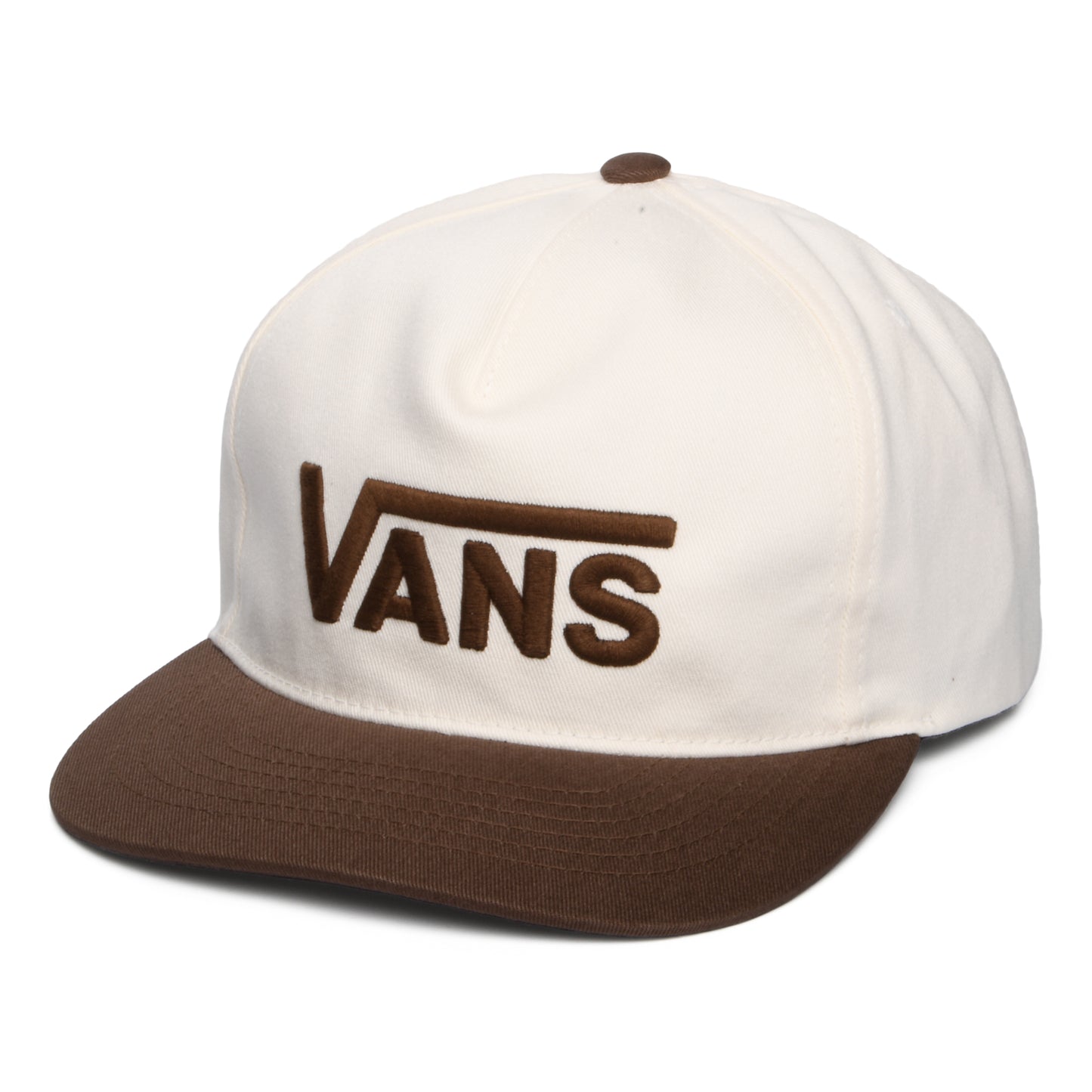 Gorra Snapback Drop V Logo visera curvada de Vans - Beige-Marrón