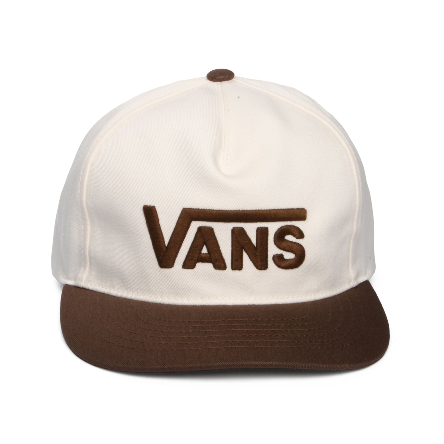 Gorra Snapback Drop V Logo visera curvada de Vans - Beige-Marrón