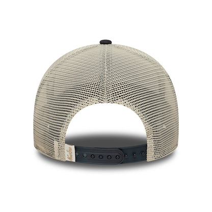 Gorra de camionero 9FORTY M-Crown A-Frame de New Era - Crema-Azul Marino