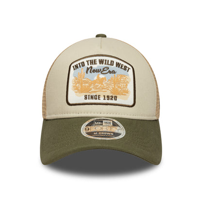 Gorra de camionero 9FORTY M-Crown A-Frame de New Era - Piedra-Oliva