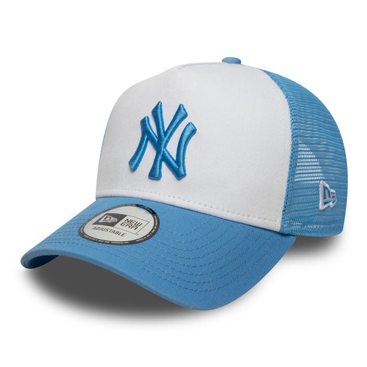 Gorra de camionero A-Frame MLB League Essential New York Yankees de New Era - Azul-Blanco