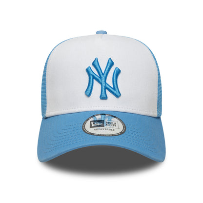 Gorra de camionero A-Frame MLB League Essential New York Yankees de New Era - Azul-Blanco