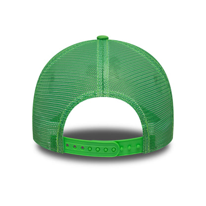 Gorra de camionero A-Frame MLB League Essential Athletics de New Era - Verde Brillante-Blanco