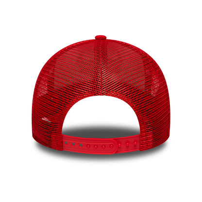 Gorra de camionero A-Frame NBA Side Patch Chicago Bulls de New Era - Rojo-Blanco
