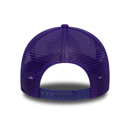 Gorra de camionero A-Frame NBA Side Patch L.A. Lakers de New Era - Morado-Blanco