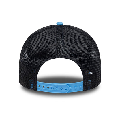 Gorra de camionero A-Frame Location Patch Mykonos de New Era - Azul Cielo-Azul Marino