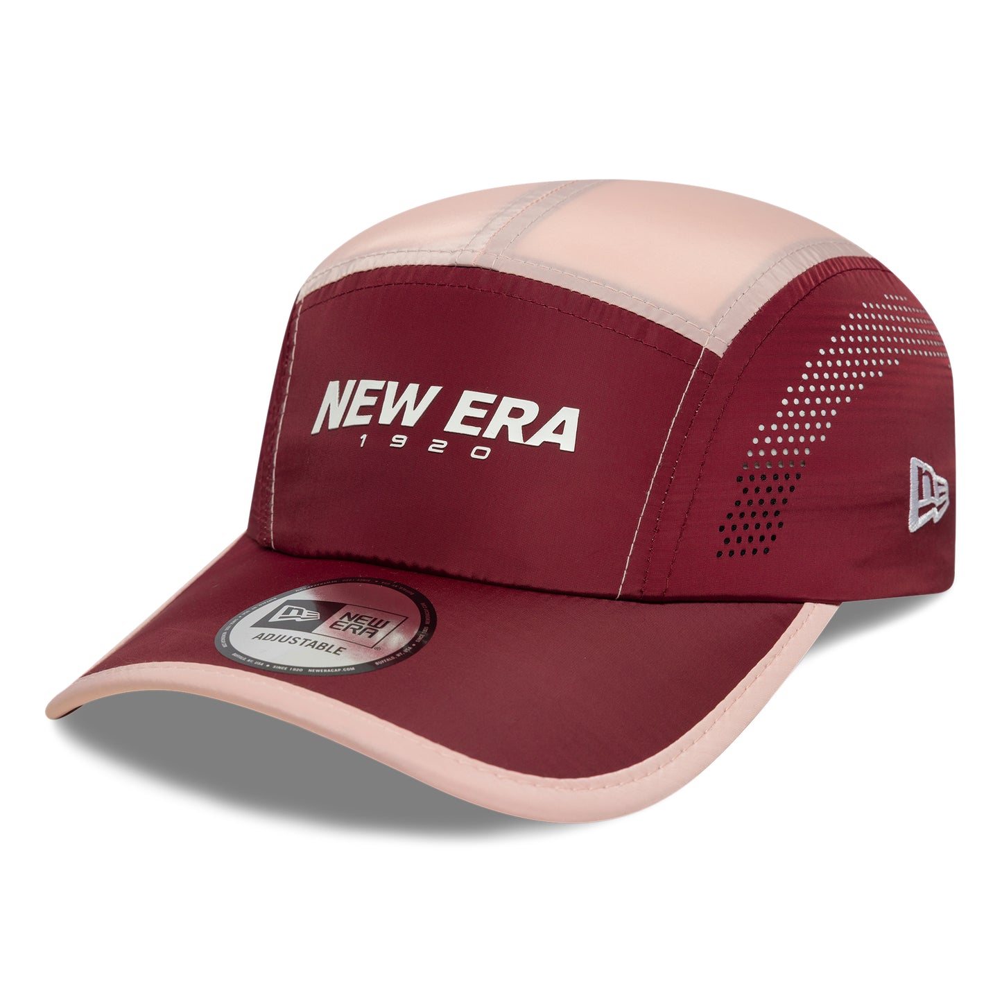 Gorra 5 paneles Colourblock Runner de New Era - Rojo Cardenal-Crema