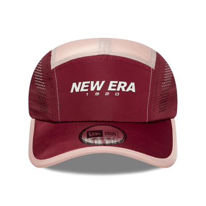 Gorra 5 paneles Colourblock Runner de New Era - Rojo Cardenal-Crema