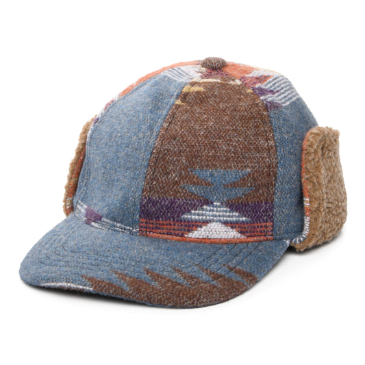 Gorra de béisbol Sapos estampado azteca con orejeras de Scala - Vaquero Multi