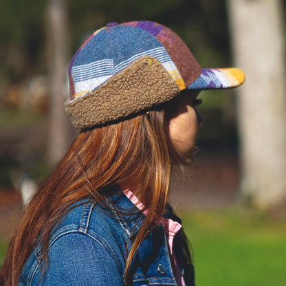 Gorra de béisbol Sapos estampado azteca con orejeras de Scala - Vaquero Multi