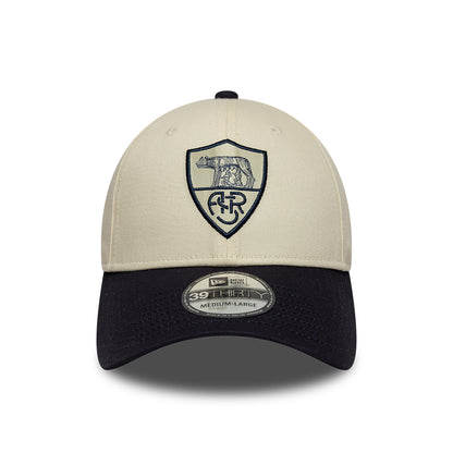 Gorra de béisbol 39THIRTY de temporada AS Roma de New Era - Crema-Azul Marino