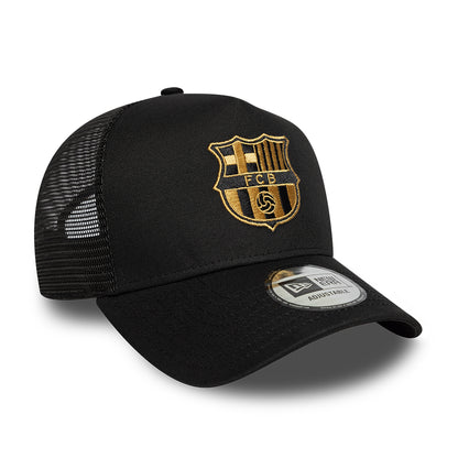 Gorra de camionero 9FORTY A-Frame FC Barcelona de New Era - Negro-Dorado