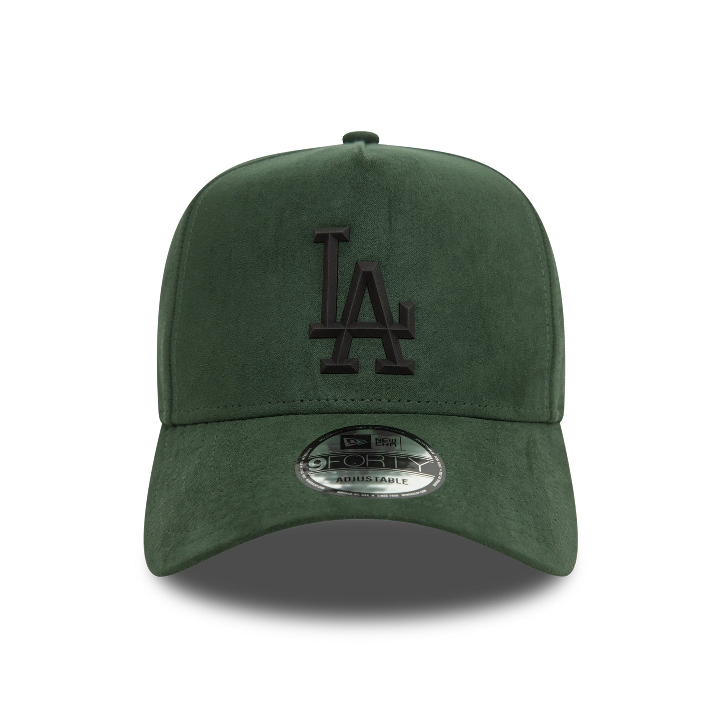 Gorra Snapback 9FORTY A-Frame MLB Faux Suede L.A. Dodgers de New Era - Verde Oscuro-Negro