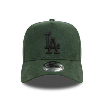 Gorra Snapback 9FORTY A-Frame MLB Faux Suede L.A. Dodgers de New Era - Verde Oscuro-Negro