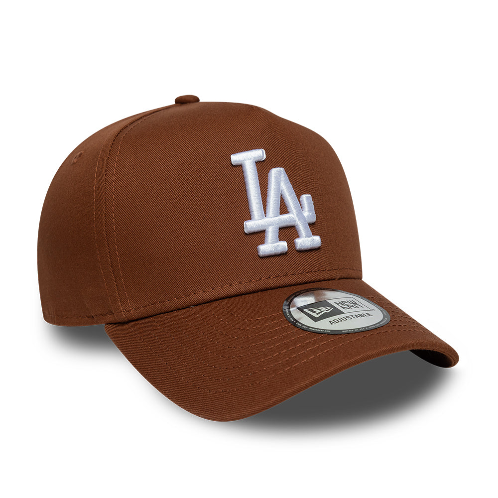 Gorra Snapback 9FORTY A-Frame MLB League Essential L.A. Dodgers de New Era - Marrón Intenso-Blanco