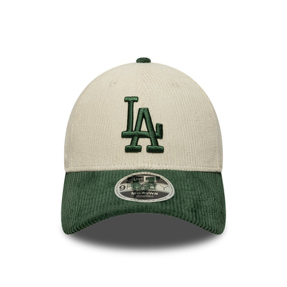 Gorra de béisbol 9FORTY M-Crown MLB Cord L.A. Dodgers de New Era - Crema-Verde Oscuro