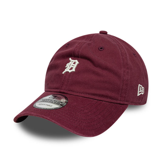 Gorra de béisbol 9TWENTY Mini logotipo de la MLB Detroit Tigers de New Era - Burdeos-Blanco
