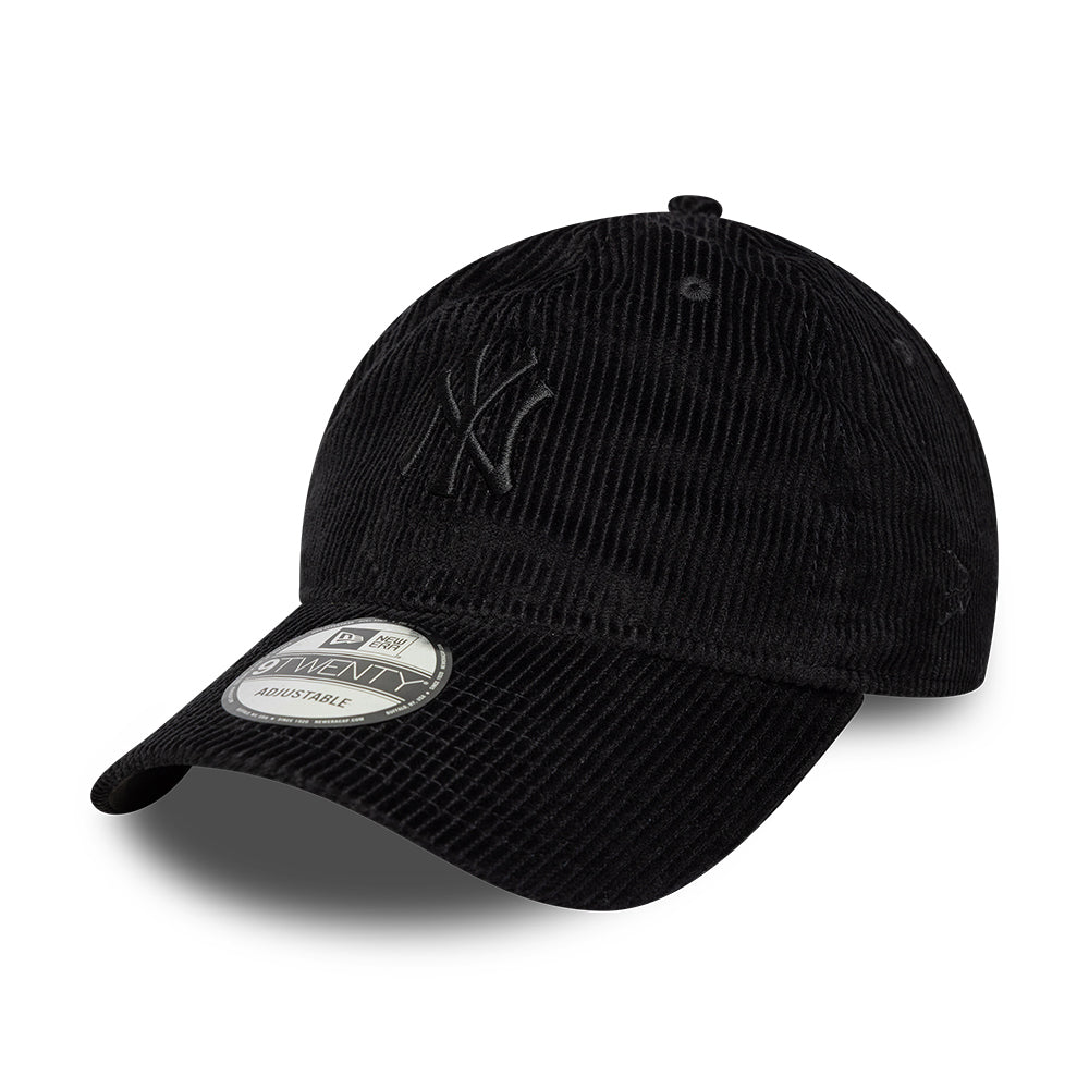 Gorra de béisbol 9TWENTY MLB Cord Midi New York Yankees de New Era - Negro sobre Negro