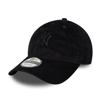 Gorra de béisbol 9TWENTY MLB Cord Midi New York Yankees de New Era - Negro sobre Negro