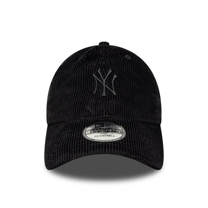Gorra de béisbol 9TWENTY MLB Cord Midi New York Yankees de New Era - Negro sobre Negro