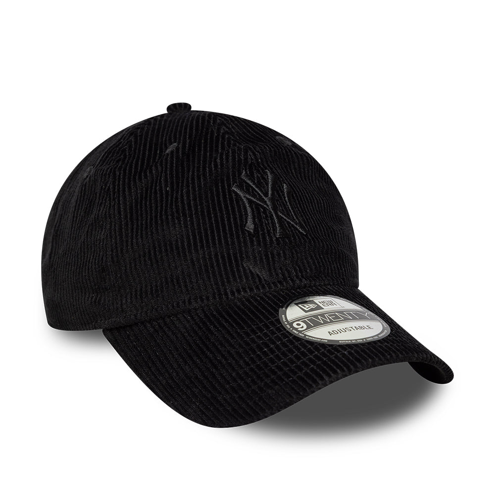 Gorra de béisbol 9TWENTY MLB Cord Midi New York Yankees de New Era - Negro sobre Negro