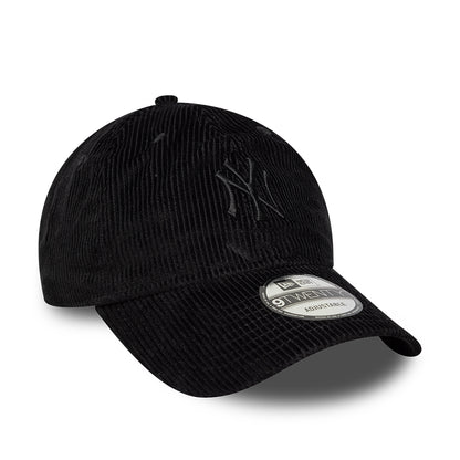 Gorra de béisbol 9TWENTY MLB Cord Midi New York Yankees de New Era - Negro sobre Negro