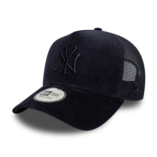 Gorra de camionero 9FORTY A-Frame MLB Tonal Cord New York Yankees de New Era - Azul Marino sobre Azul Marino