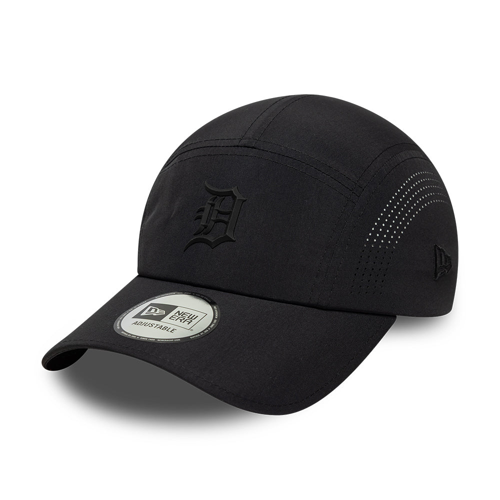 Gorra 5 paneles MLB Tech Midi Runner Detroit Tigers de New Era - Negro sobre Negro