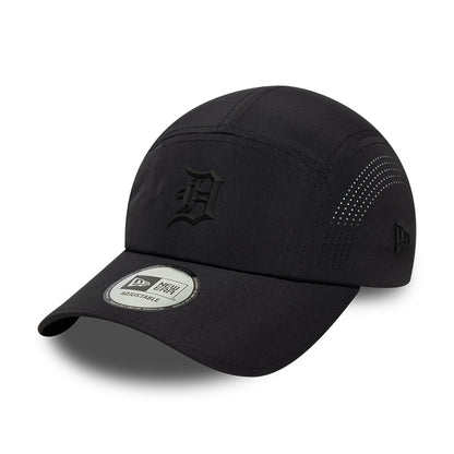 Gorra 5 paneles MLB Tech Midi Runner Detroit Tigers de New Era - Negro sobre Negro