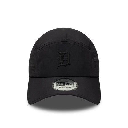 Gorra 5 paneles MLB Tech Midi Runner Detroit Tigers de New Era - Negro sobre Negro