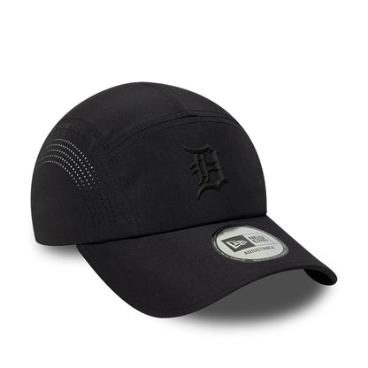 Gorra 5 paneles MLB Tech Midi Runner Detroit Tigers de New Era - Negro sobre Negro