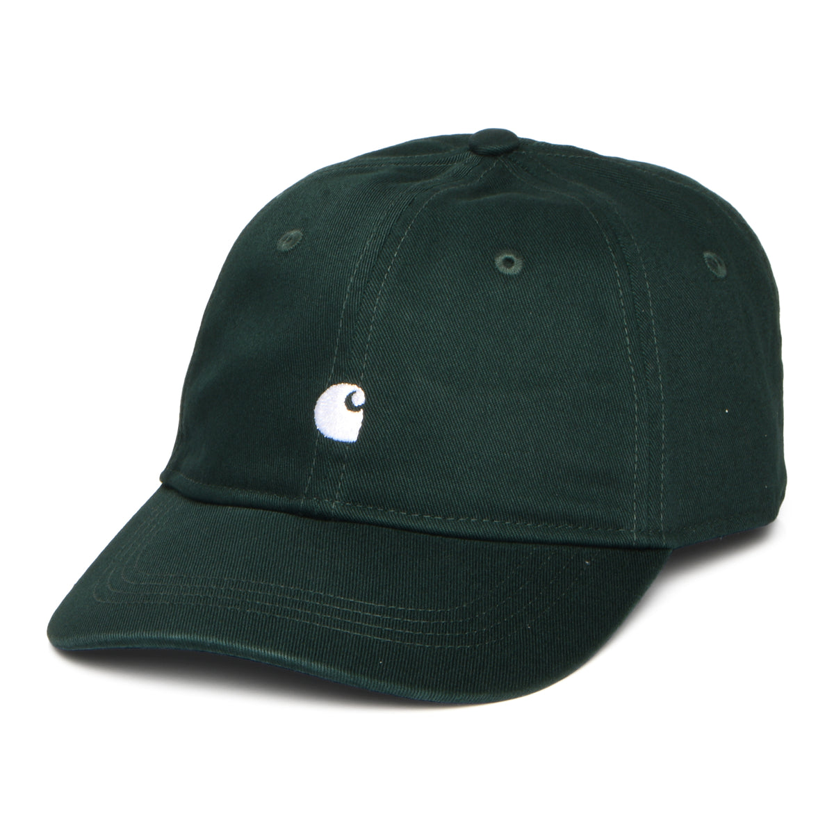 Gorra de béisbol Madison Logo de Carhartt WIP - Verde Musgo Oscuro-Blanco