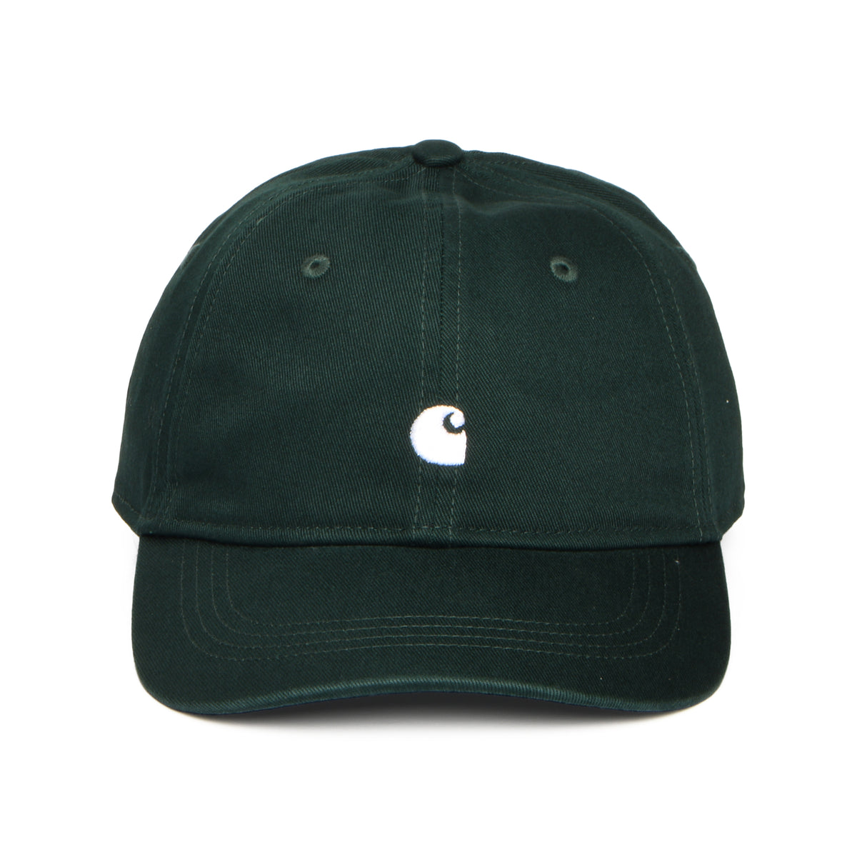 Gorra de béisbol Madison Logo de Carhartt WIP - Verde Musgo Oscuro-Blanco