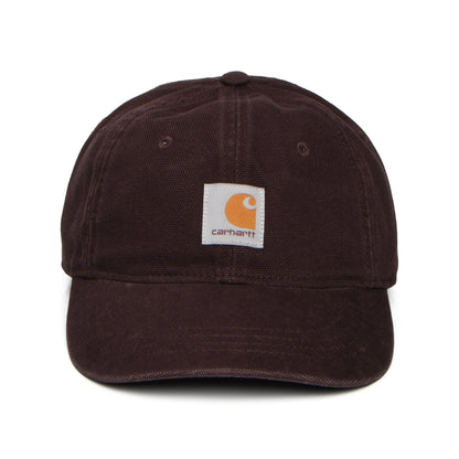 Gorra de béisbol Selby efecto lavado de lona de algodón de Carhartt WIP - Marrón Castaño