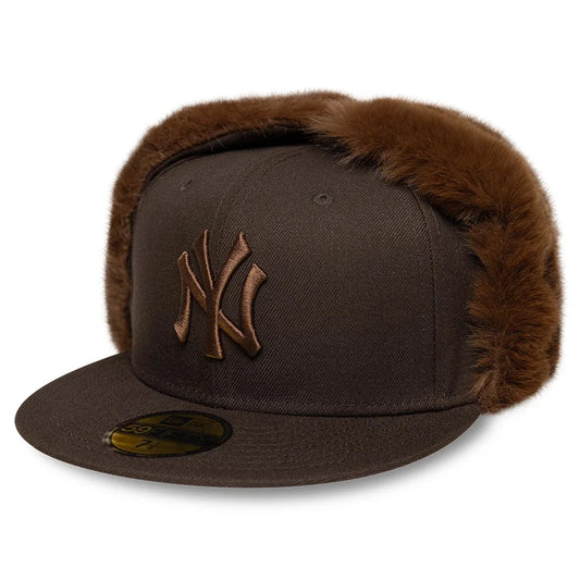 Gorra de béisbol 59FIFTY MLB World Series Dogear New York Yankees con orejeras de New Era - Marrón