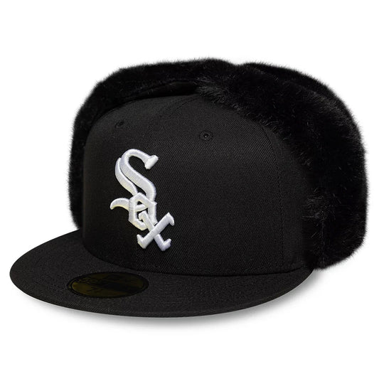 Gorra de béisbol 59FIFTY MLB World Series Dogear Chicago White Sox con orejeras de New Era - Negro-Blanco