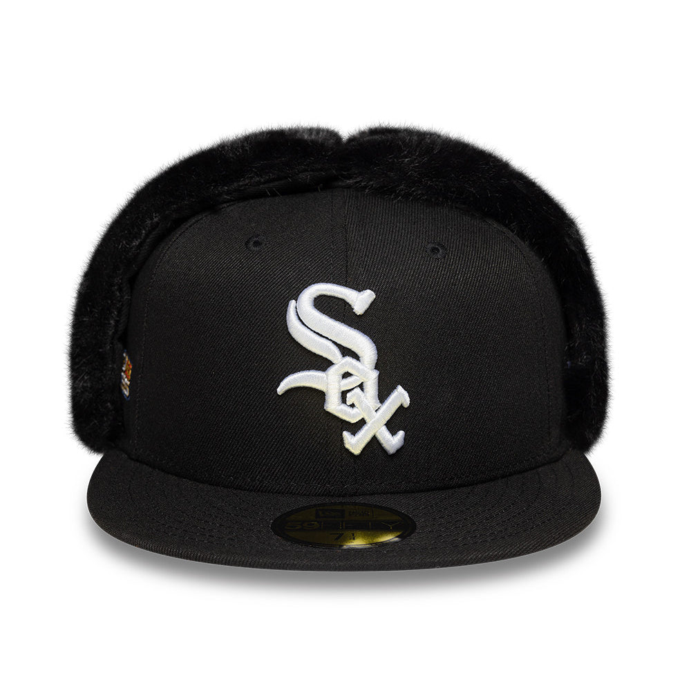 Gorra de béisbol 59FIFTY MLB World Series Dogear Chicago White Sox con orejeras de New Era - Negro-Blanco