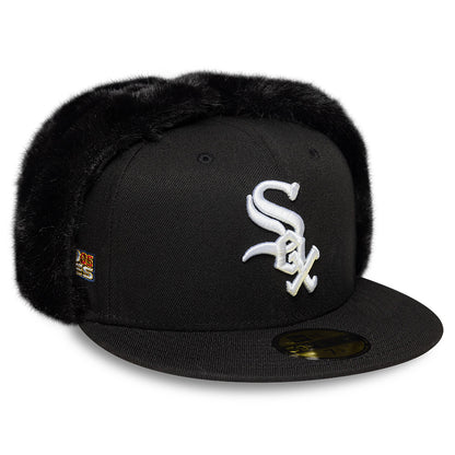 Gorra de béisbol 59FIFTY MLB World Series Dogear Chicago White Sox con orejeras de New Era - Negro-Blanco