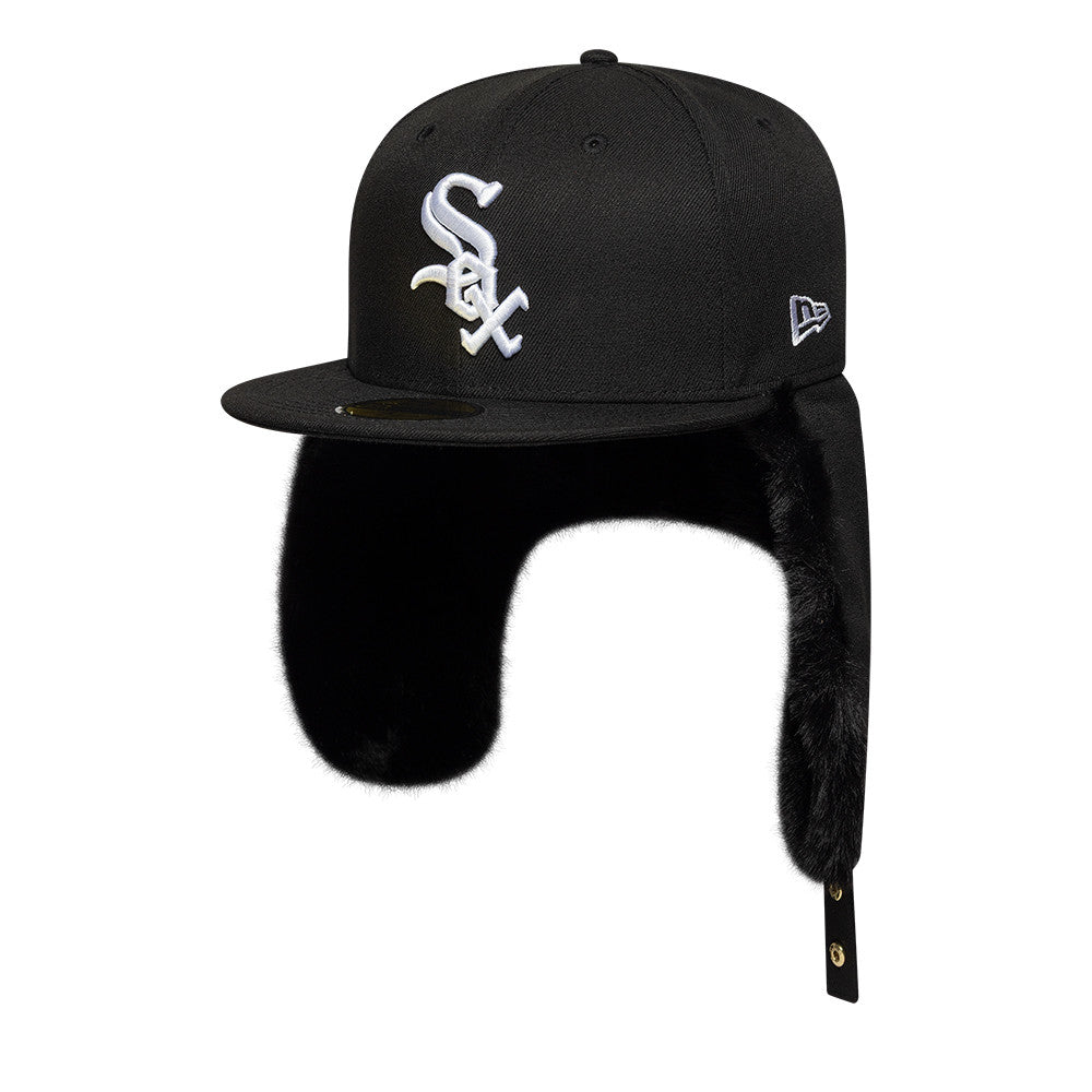 Gorra de béisbol 59FIFTY MLB World Series Dogear Chicago White Sox con orejeras de New Era - Negro-Blanco