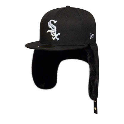 Gorra de béisbol 59FIFTY MLB World Series Dogear Chicago White Sox con orejeras de New Era - Negro-Blanco