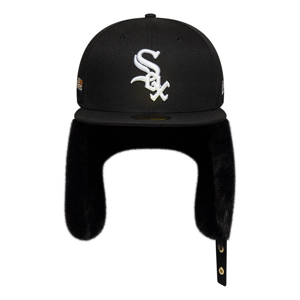 Gorra de béisbol 59FIFTY MLB World Series Dogear Chicago White Sox con orejeras de New Era - Negro-Blanco