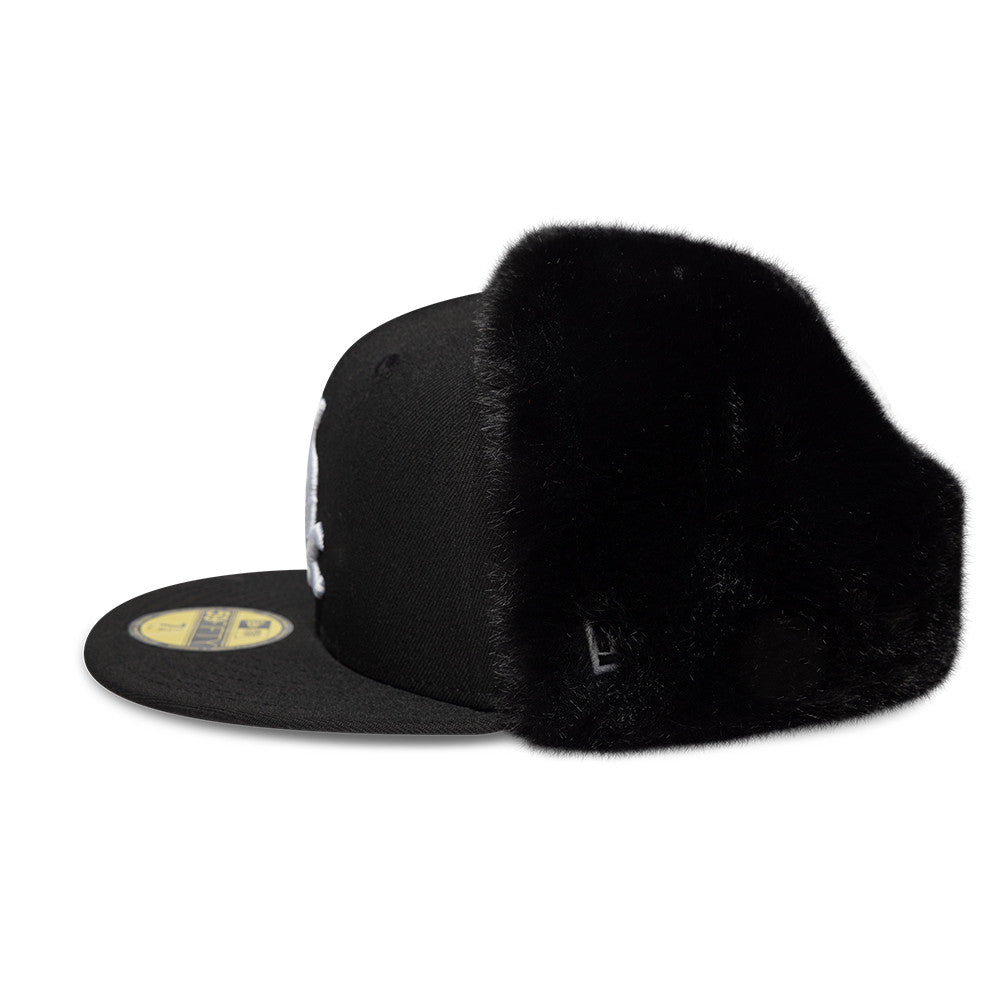 Gorra de béisbol 59FIFTY MLB World Series Dogear Chicago White Sox con orejeras de New Era - Negro-Blanco